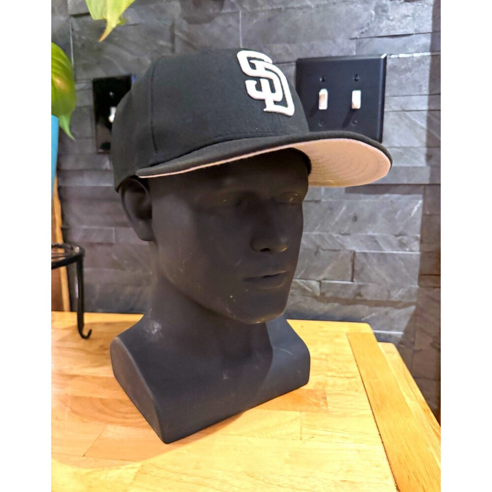 New Era San Diego Padres 59FIFTY MLB Fitted Cap Hat Black 7 1/4